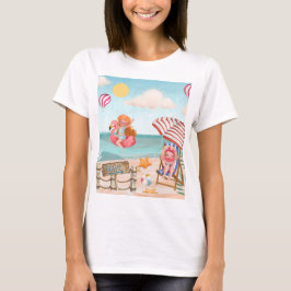 Leuk Zomer Strand met Vrienden Mam's T-shirt