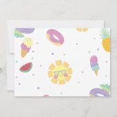 Leuk Zomer Zwembad Verjaardagsfeestfoto Kaart (Achterkant)