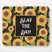 Leuk Zonnebloem Bloemen Patroon Vrolijk Aangepast Muismat (Voorkant)