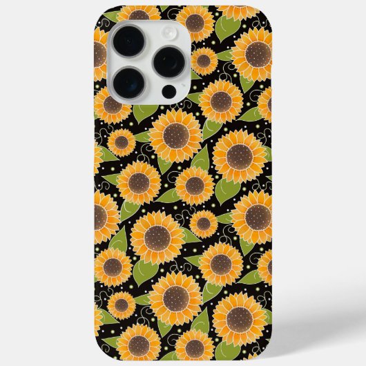 Leuk zonnebloem geel zwart patroon Case-Mate iPhone case (Achterkant)