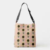 Leuk Zonnebloem Patroon Crossbody Tas (Achterkant)