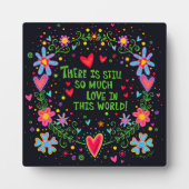 Leuk  Zoveel Liefde Quote Floral Inspirerend Fotoplaat (Voorkant)