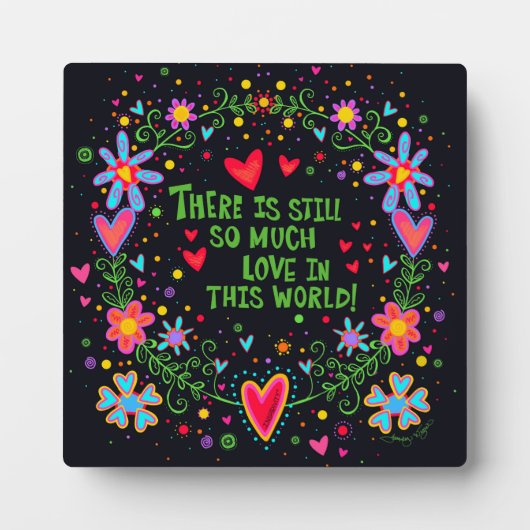 Leuk  Zoveel Liefde Quote Floral Inspirerend Fotoplaat (Voorkant)