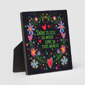 Leuk  Zoveel Liefde Quote Floral Inspirerend Fotoplaat (Voorkant)