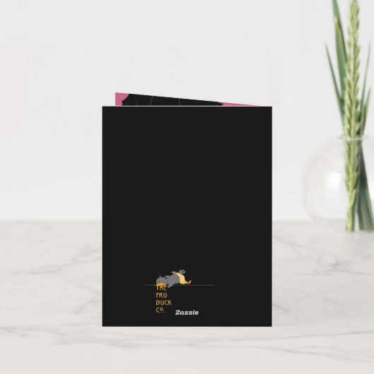 Leuk "Zul je van mij zijn?" Vleermuis Liefde + Val Feestdagen Kaart (Achterkant)