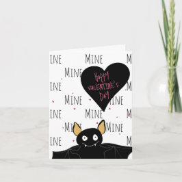 Leuk "Zul je van mij zijn?" Vleermuis Liefde + Val Feestdagen Kaart