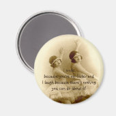 Leuk Zusje Gezegde Ballarina Foto Magneet (Voorkant / Achterkant)