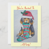 Leuk zwart en bruin puppy kerstfeest kaart (Voorkant)