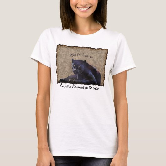Leuk Zwart Jaguar Big Cat Wildlife Art T-shirt (Voorkant)