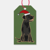 Leuk zwart labrador kerstcadeau Label Cadeaulabel (Voorkant)