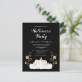Leuk Zwart Pompoen Halloween Feest Briefkaart (Staand voorkant)