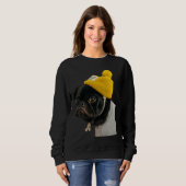 Leuk zwart PUG Sticker Classic T-shirt 136 (Voorkant volledig)