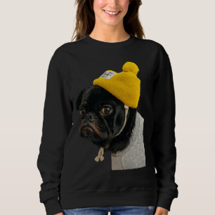 Leuk zwart PUG Sticker Classic T-shirt 136