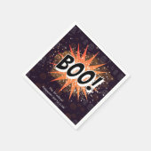 Leuk Zwart & Sinaasappel Boo Halloween Servet (Hoek)