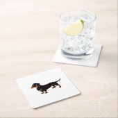 Leuk Zwart weinig en Tan Tekkel - Hond Doxie Kartonnen Onderzetters (Insitu)