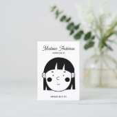 Leuk Zwart Wit Gezicht Sieraden Oorbel Display Kaa Visitekaartje (Staand voorkant)