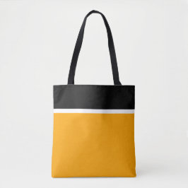 Leuk Zwart Wit Helder Gouden Geel Kleurblok Tote Bag