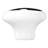 Leuk zwart wit Jack o lantaarn pompoen Halloween Keramische Knop (Zijkant)