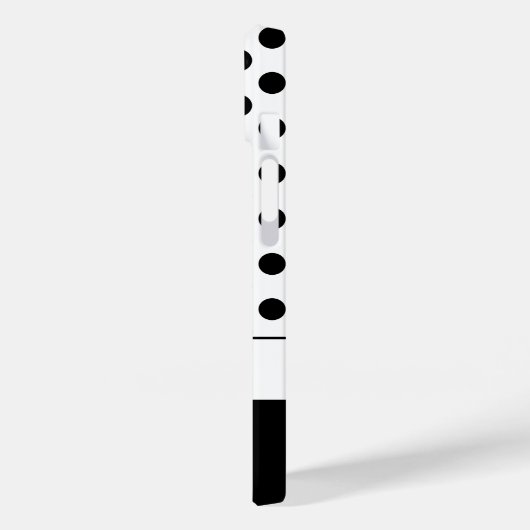 Leuk Zwart Wit polka stippen retro patroon Monogra Case-Mate iPhone Case (Achterkant / Links)