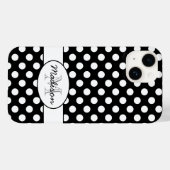 Leuk Zwart Wit polka stippen retro patroon Monogra Case-Mate iPhone Case (Achterkant (horizontaal))