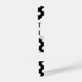 Leuk Zwart Wit polka stippen retro patroon Monogra iPhone Hoesje (Linkerkant)