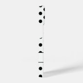 Leuk Zwart Wit polka stippen retro patroon Monogra iPhone Hoesje (Rechterkant)