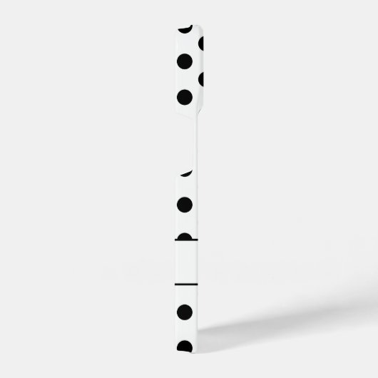 Leuk Zwart Wit polka stippen retro patroon Monogra iPhone Hoesje (Rechterkant)