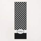Leuk Zwart Wit polka stippen retro patroon Monogra Yogamat (Voorkant)