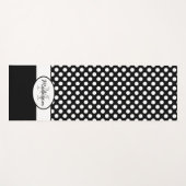Leuk Zwart Wit polka stippen retro patroon Monogra Yogamat (Voorkant (horizontaal))