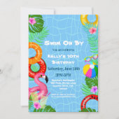 Leuk Zwembad Party Zwemmen Verjaardag Kaart (Voorkant)