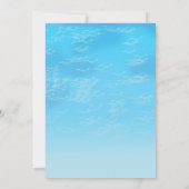 Leuk zwembad verjaardagsfeestje kaart (Achterkant)