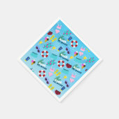 Leuk Zwembad Verjaardagsfeestpatroon Servet (Hoek)