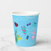 Leuk Zwemmen Verjaardag Zwembad Party Papieren Bekers (Achterkant)