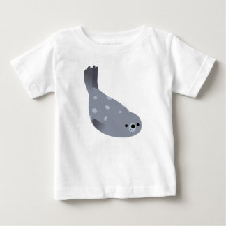 Leuk Zwemmende Cartoon Harbour Seal Baby T-shirt