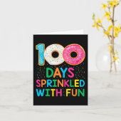 Leuke 100 dagen bestrooid met leuke donut school l kaart (Gele Bloem)