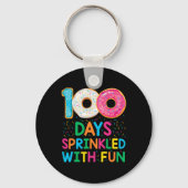 Leuke 100 dagen bestrooid met leuke donut school l sleutelhanger (Voorkant)