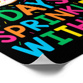 Leuke 100 Dagen Verstrooid met Leuke Donut School Poster (Hoek)