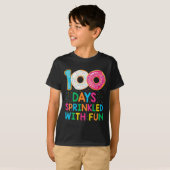 Leuke 100 Dagen Verstrooid met Leuke Donut School  T-shirt (Voorkant volledig)