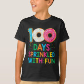 Leuke 100 Dagen Verstrooid met Leuke Donut School  T-shirt (Voorkant)