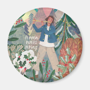 Leuke 12 dagen van Kerst elf Pipers Piping Magneet