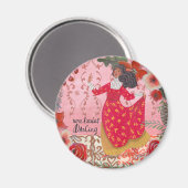 Leuke 12 dagen van Kerstmis Negen Dames Dansen Magneet (Voorkant / Achterkant)