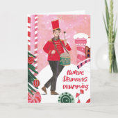 Leuke 12 dagen van Kerstmis twaalf Drummers Drumme Kaart (Voorkant)