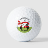 Leuke 19e Hole Aangepaste Kar Persoonlijk Golfballen (Voorkant)