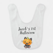Leuke 1e Halloween Pompoen Kat met Naam
