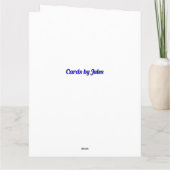 Leuke 1e verjaardag panda voeg naam blauw toe kaart (Achterkant)