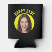 Leuke 21e verjaardag AANGEPASTE TEKST Foto Blikjeskoeler (Voorkant)