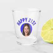 Leuke 21e verjaardag AANGEPASTE TEKST Foto Shot Glas (Voorkant)