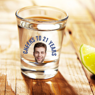 Leuke 21e verjaardag AANGEPASTE TEKST Foto Shot Glas
