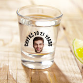 Leuke 21e verjaardag AANGEPASTE TEKST Foto Shot Glas