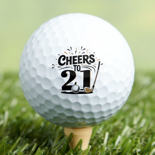 Leuke 21e verjaardag golfballen